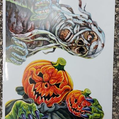 Vegg/Gluggalímmiðar, Hrekkjavaka, 4 tegundir