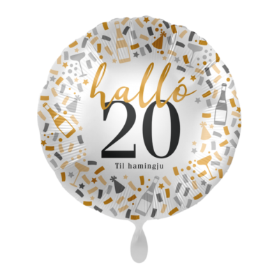 Álblaðra með helíumi, Afmælis, 20 ára