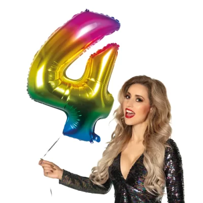 Álblaðra með helíumi, Regnboga, 86cm, 4