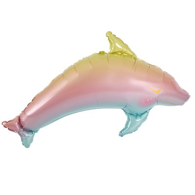 Álblaðra með helíumi, Höfrungur, Pastel, 50x92cm
