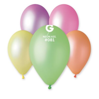 Latexblöðrur, 28-30cm, 10 stk, Neon