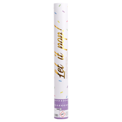 Confettisprengja, Marglituð, Foil, 40cm