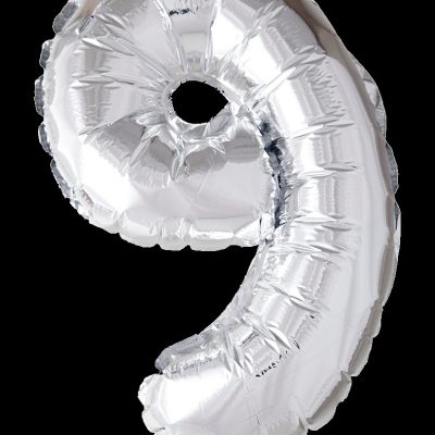 Álblaðra með helíumi, 66cm, Silfur, 9