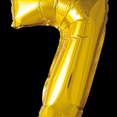 Álblaðra með helíumi, 66cm, Gyllt, 7