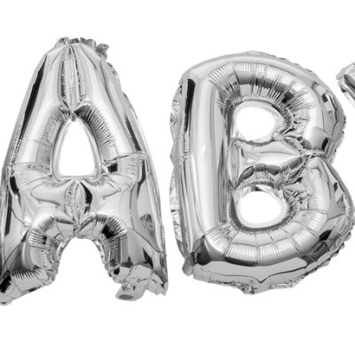 Álblöðrur fyrir loft, Baby, Silfur, 30cm