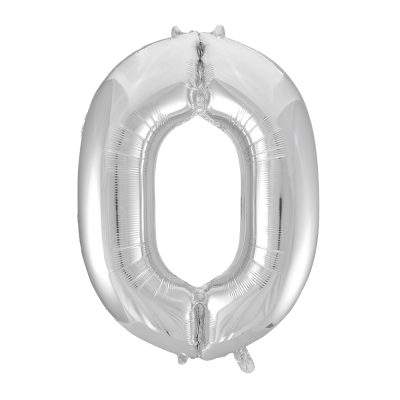 Álblaðra með helíumi, 66cm, Silfur, 0