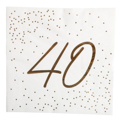 Matarservíettur, 40 ára, 16 stk