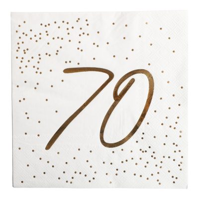 Matarservíettur, 70 ára, 16 stk