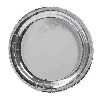 Matardiskar, Metallic, Silfur, 8 stk