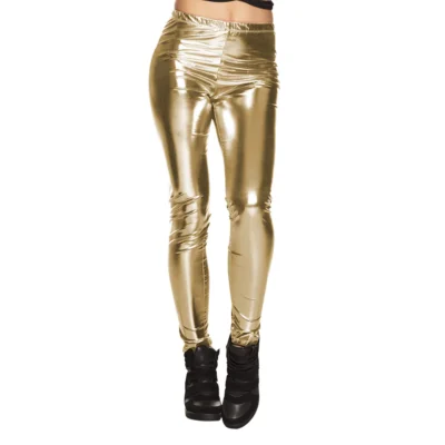 Leggings, Metallic, Gylltar, L/XL
