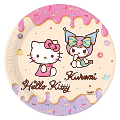 Matardiskar, Hello Kitty og Kuromi, 8 stk