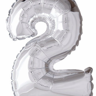 Álblaðra fyrir loft, 2, Silfur, 41cm