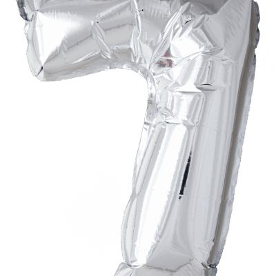 Álblaðra með helíumi, 66cm, Silfur, 7
