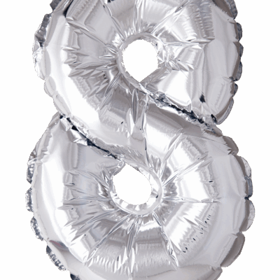 Álblaðra fyrir loft, 8, Silfur, 41cm