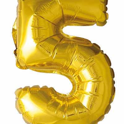 Álblaðra með helíumi, 66cm, Gyllt, 5