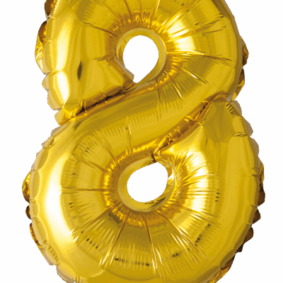 Álblaðra með helíumi, 66cm, Gyllt, 8