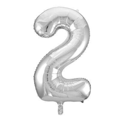 Álblaðra með helíumi, 66cm, Silfur, 2