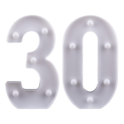 Led Skilti, 30 ára, 26cm