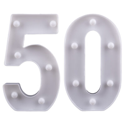 Led Skilti, 50 ára, 26cm