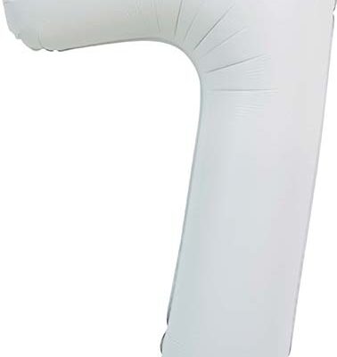 Álblaðra með helíumi, 86cm, Hvít, 7