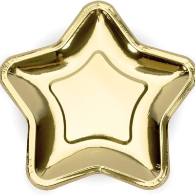 Matardiskar, Stjarna, Gull, 6 stk
