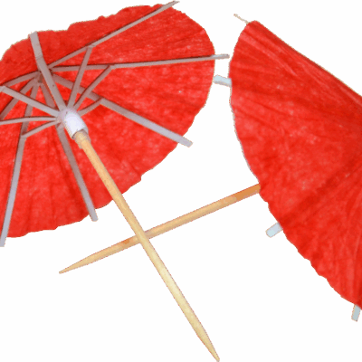 Regnhlífar, 10 stk, Rauðar