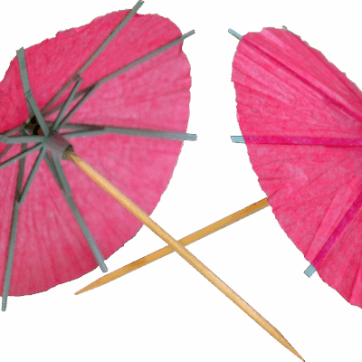 Regnhlífar, 10 stk, Bleikar