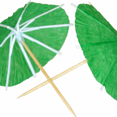 Regnhlífar, 10 stk, Grænar