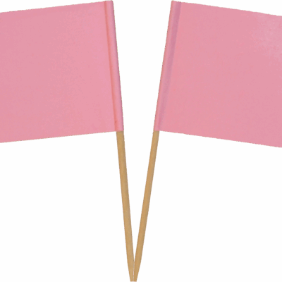 Kokteilfánar, 26 stk, Ljósbleikir