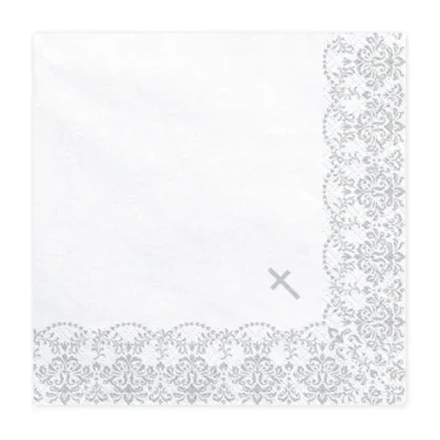 Matarservíettur, Kross, Silfur, 20 stk