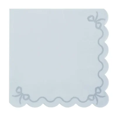 Matarservíettur, Slaufu, Bláar, 12 stk