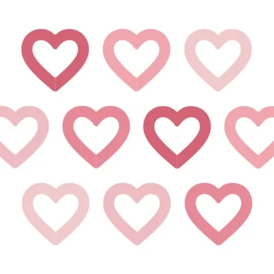 Glasamerkingar, Hjörtu, 10 stk