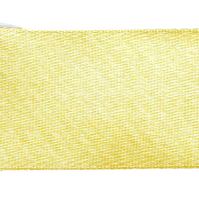 Satínborði, 6mm, Gulur, 25 metrar