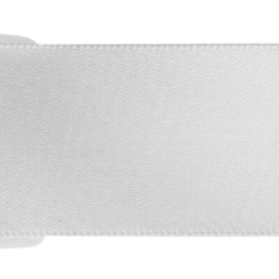 Satínborði, 3mm, Hvítur, 50 metrar