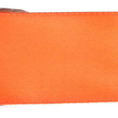 Satínborði, 6mm, Appelsínugulur, 25 metrar