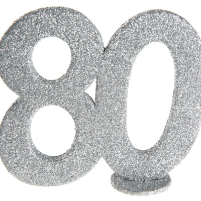 Borðskreyting, 11x10cm, Silfur, 80 ára