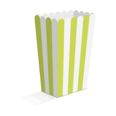 Poppbox, Röndótt, Græn, 8 stk