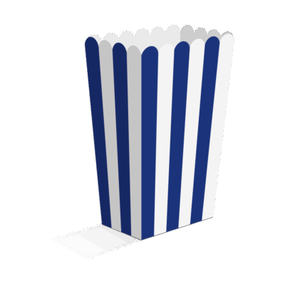 Poppbox, Röndótt, Dökkblá, 8 stk