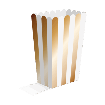 Poppbox, Röndótt, Gyllt, 8 stk