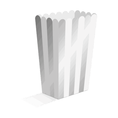 Poppbox, Röndótt, Silfur, 8 stk