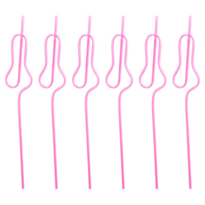 Typparör, Bleik, 6 stk