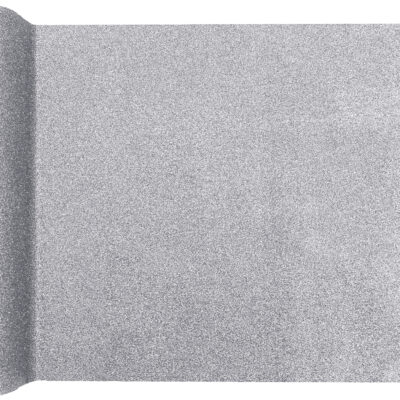 Borðrenningur, Glimmer, Silfur, 28cmx3m