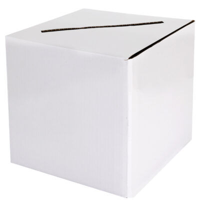 Kortakassi, Hvítur, 20x20x20cm