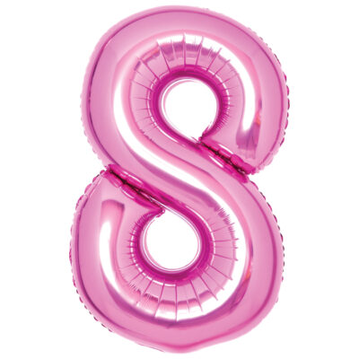 Álblaðra með helíumi, Bleik, 66 cm, 8