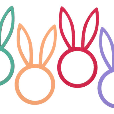 Servíettuhringir, Kanínu, 6 stk