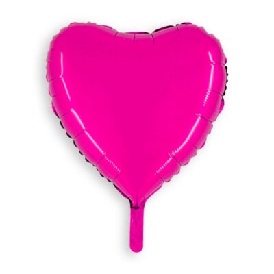 Álblaðra með helíumi, Hjarta, Skærbleikt