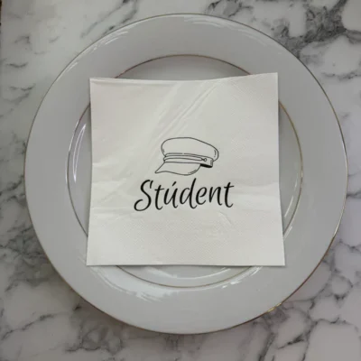 Servíettur Stúdent Hv/Sv
