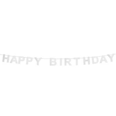 Veggborði, Happy Birthday, Silfur, 2.25m