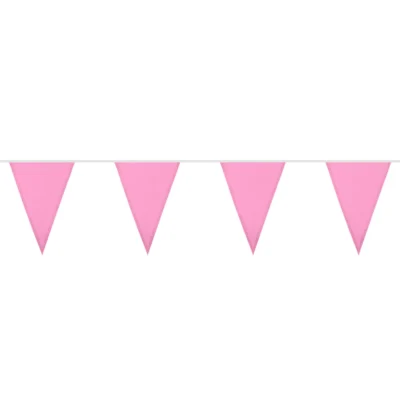 Polyester bunting light pink (26 x 18 cm)(6 m)