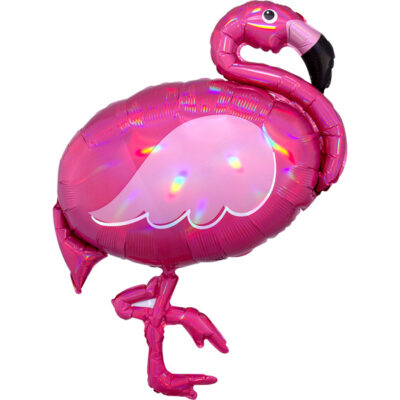 Álblaðra með helíumi, Flamingo, 83cm